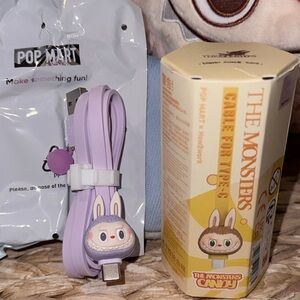 POP MART The Monsters Labubu Candy Type-C Cable “Taro Purple”